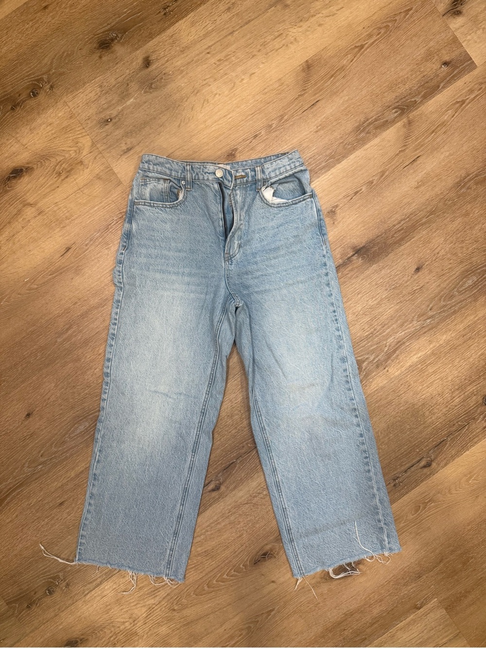 PacSun Light Blue High-Rise Wide Leg Jeans